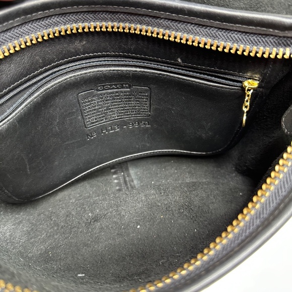 Vintage Coach Patricia's Legacy Crossbody Saddle Flap Bag 9951 Black Leather - Picture 11 of 16